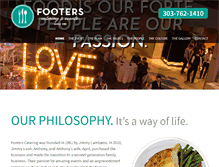 Tablet Screenshot of footerscatering.com